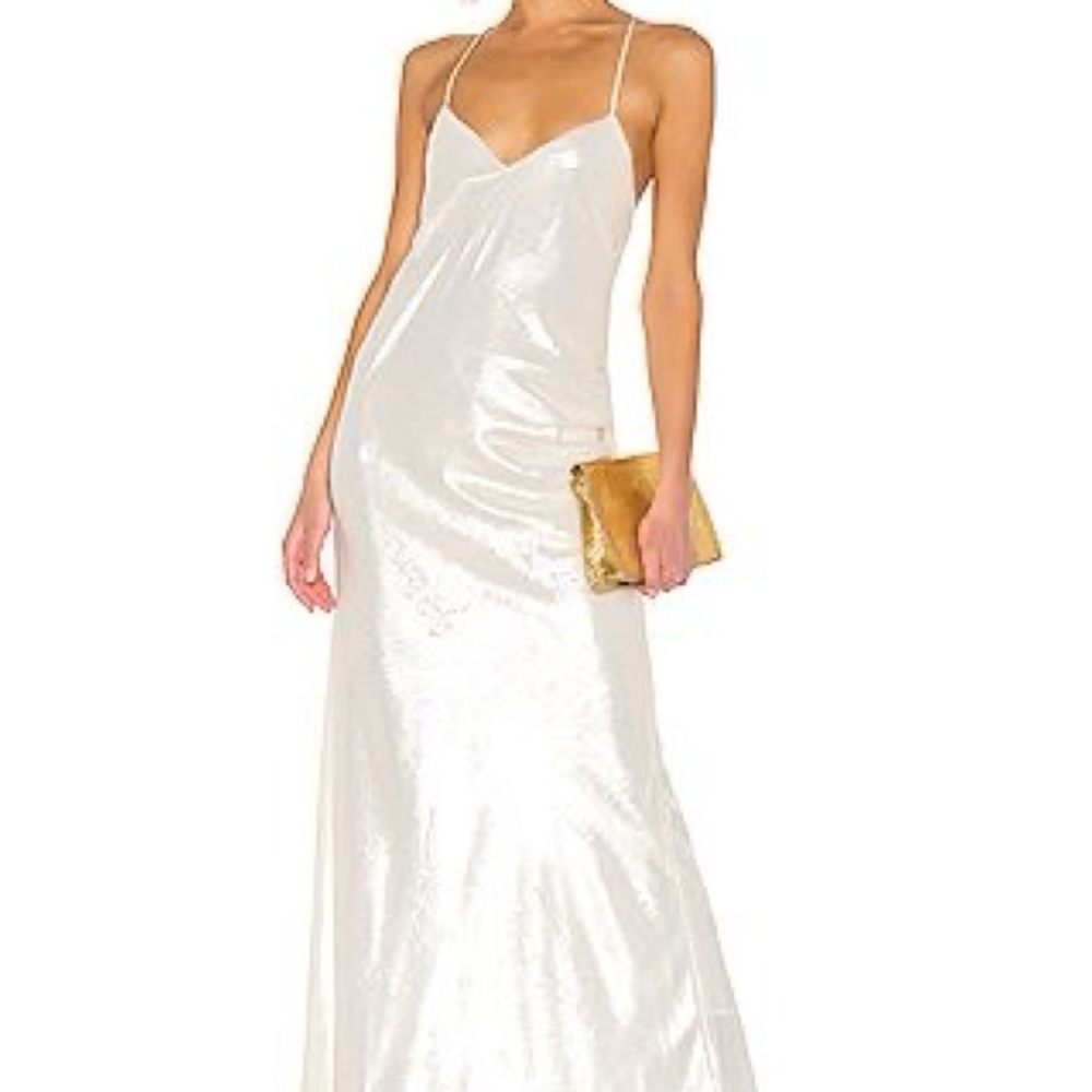 Michelle Mason Bias Gown in Ivory